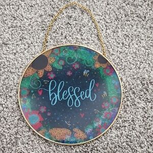 Colorful 'Blessed' Wall Hanging Decor